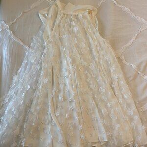 White Halter Short Dress